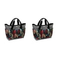 thumbnail image 4 of Ruiboury Cloth Durable Multi-Pocket Tool Bag For Organized Tool Storage Gardening Tool Bag Tool Storage Bag Grey flower color 2Set, 4 of 6