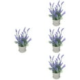 thumbnail image 3 of CRILSTYLEO Artificial Lavender Plant in Pot for Home Decoration, Purple, 4Pcs, 3 of 8