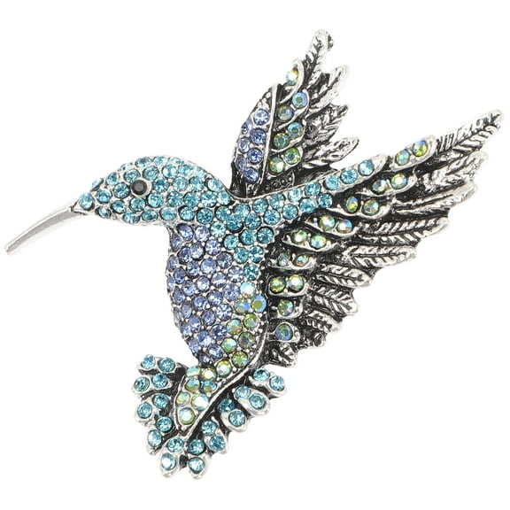 Hummingbird Brooch Pin Rhinestone Bling Brooch Women Fashion Bird Pin Decor