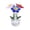Tri-color, variant on Maple Leaf Flower Figurine Ornament Bouquet Crystal Glass Flowers,Hand Small Figurines Home-Decor Collectible,Tri-color