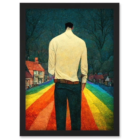 Road To Acceptance LGBTQ Conceptual Modern Artwork Framed Wall Art Print A4