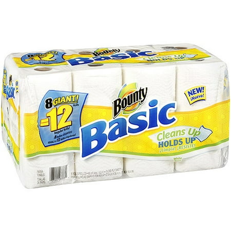 Bounty Basic Paper Towels, 8 Roll count