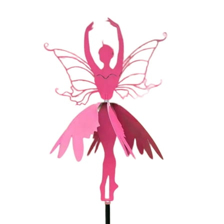 UNTERING Garden Flower Fairy Dancing Amidst Yard Stake Fairy Ballerinas Metal Ornament for Outdoor Supplie