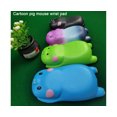 thumbnail image 2 of Wrist Rest Mat Cartoon Pig Shape Ergonomic Faux Leather Mini Computer Mouse Pad for Office - Black, 2 of 5
