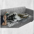 thumbnail image 6 of Modern Soft Flannel Fleece Throw Blanket, Posing Fashion Model Girl with Feathers and Dots Paris Eiffel Contemporary, Cozy Plush for Indoor and Outdoor Use, 60" x 80", Grey White, by Ambesonne, 6 of 6