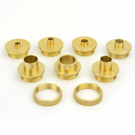 - Big Horn 19604 Brass Router Template Guide Bushing Set 9-Piece