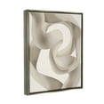 thumbnail image 3 of Stupell Industries Modern Wavy Abstraction Abstract Painting Gray Floater Framed Art Print Wall Art, 25 x 31, 3 of 9