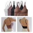 thumbnail image 1 of 4 Piezas para Mujer con Cuello en V Acolchado Sin Costuras Camisola Sin Chaleco Colco Chaleco Bralette de algodón para mujer, 1 of 8