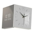 thumbnail image 2 of simhoa Corner Clock Angle Corner Clock Outdoor Wall Clock for Bedroom Kitchen Patio Gray, 2 of 8