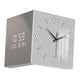 thumbnail image 2 of Reloj de pared de doble cara, reloj decorativo, fácil de leer, para interiores, montado en la pared con Gris, 2 of 9