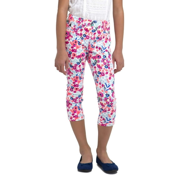 Jordache Girls' Floral Print Crop Jegging Jean