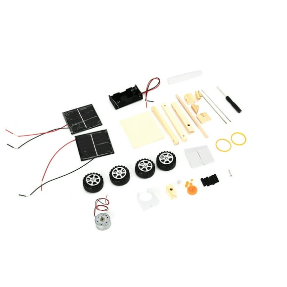 Solar Car Kit, Electric Solar Car Materials Electronic Components for Kid for DIY