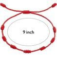 thumbnail image 2 of 6 Pieces Summer String Bracelets Red Bracelet Red Cord Adjustable Bracelet Red, 2 of 5