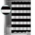 thumbnail image 4 of Black and White Stripes Shower Curtain, 66" x 72", Classic Geometric Waterproof Bathroom Curtain Washable Shower Curtain Set with 12 Hooks, 4 of 6