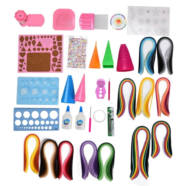 Paper Quilling Kits Complete Quilling Tools with Quilted Paper Tweezers for Beginners DIY Quilling Handicrafts Gift