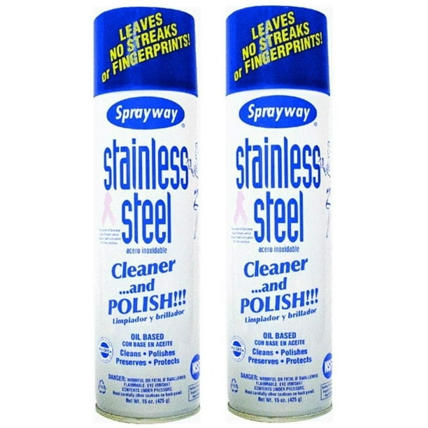 Sprayway SW841 Aerosol Stainless Steel Polish & Cleaner, 15 oz (15 oz