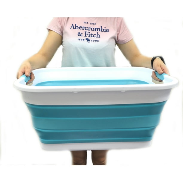 SAMMART Collapsible Plastic Laundry Basket - Foldable Pop ...
