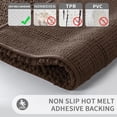 thumbnail image 6 of U Shaped Toilet Bath Rug, Luxury Chenille Contour Mat for Bathroom, Soft Comfortable Shaggy Commode Rug, Water Absorption, Non-Slip, Extra Thick, Machine Wash, 24 x 24 Inch,Brown, 6 of 6
