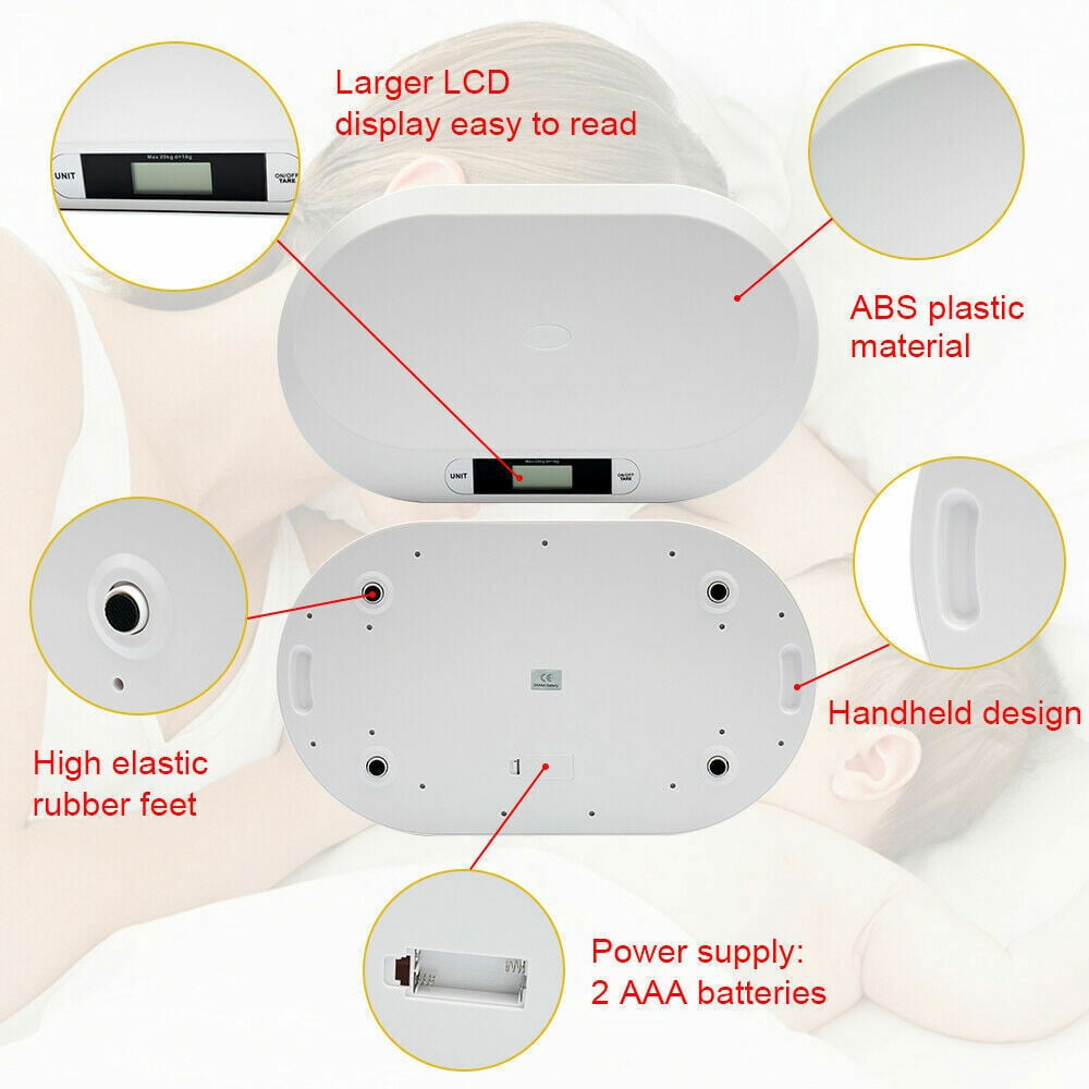 PEAKORADigital Electronic Scale Veterinary Animal Weight Pet Dog Cat Weighing 44lb/20kg