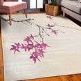 thumbnail image 3 of Japanese Decorative Rug, Cherry Blossom Sakura Tree Branches Romantic Spring Themed Watercolor Picture, Quality Carpet for Bedroom Dorm and Living Room, 6 Sizes, Dark Magenta, by Ambesonne, 3 of 4