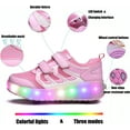 thumbnail image 3 of YAZI Kids Roller Shoes Boy Sneakers with Wheels Become Girl  Sport Sneaker with Led for Christmas Birthday Children Show Gift, 3 of 16