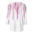 thumbnail image 3 of Womens Tops 3/4 Length Sleeve Blouses Dressy Casual Spring Summer Outfits Pleated Front T Shirts Curved Hem, 3 of 5