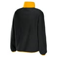 thumbnail image 3 of Women's WEAR by Erin Andrews Black Pittsburgh Steelers Polar Fleece Raglan Full-Snap Jacket, 3 of 3