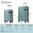 thumbnail image 2 of Hardshell Luggage Set with TSA Lock, 360° Spinner Wheels, Lightweight Durable Travel Suitcases for Women/Men Carry-On & Check-In, 2 of 4