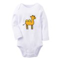 thumbnail image 2 of iDzn Little Baby Cute Rompers, Newborn Baby Unisex Bodysuits, Infant Animal Camel Graphic Jumpsuits, Toddler Kids Long Sleeve Oufits (White, 6-12 Months), 2 of 5