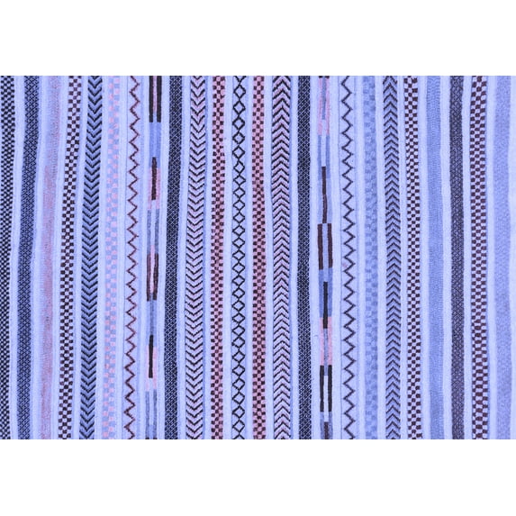Ahgly Company Machine Washable Indoor Rectangle Abstract Blue Modern Area Rugs, 2' x 3'