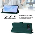 thumbnail image 3 of Wallet Case Compatible for Google Pixel 10a, PU Leather Magnetic Closure Protective Flip Folio Case with 3 Card Holder and Wrist Strap Cover Women Men,Dark Green,For Google Pixel 10a, 3 of 11