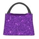 thumbnail image 1 of Easygdp Purple Glitter Bolsa de Almuerzo Insulada Reutilizable, Bolsa de Mano y Bandolera para Oficina, Trabajo, Viajes, 1 of 6