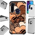 thumbnail image 1 of Compatible with Motorola Moto G Stylus (2020) | Moto G Power (2020) | Moto G Pro Fusion Hybrid Phone Case Cover (Brown Heart Zebra), 1 of 1