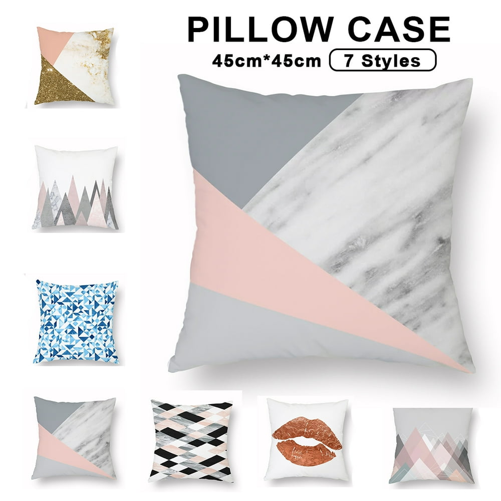 Decorative Pillow Case Throw Pillow Covers 18x18 inch Square Zipper