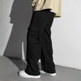 thumbnail image 2 of kpoplk Boys Sweatpants Boys Athletic Joggers Pants Kids Youth Open Bottom Pants with Pockets Drawstring(Black,5-6 Y), 2 of 7
