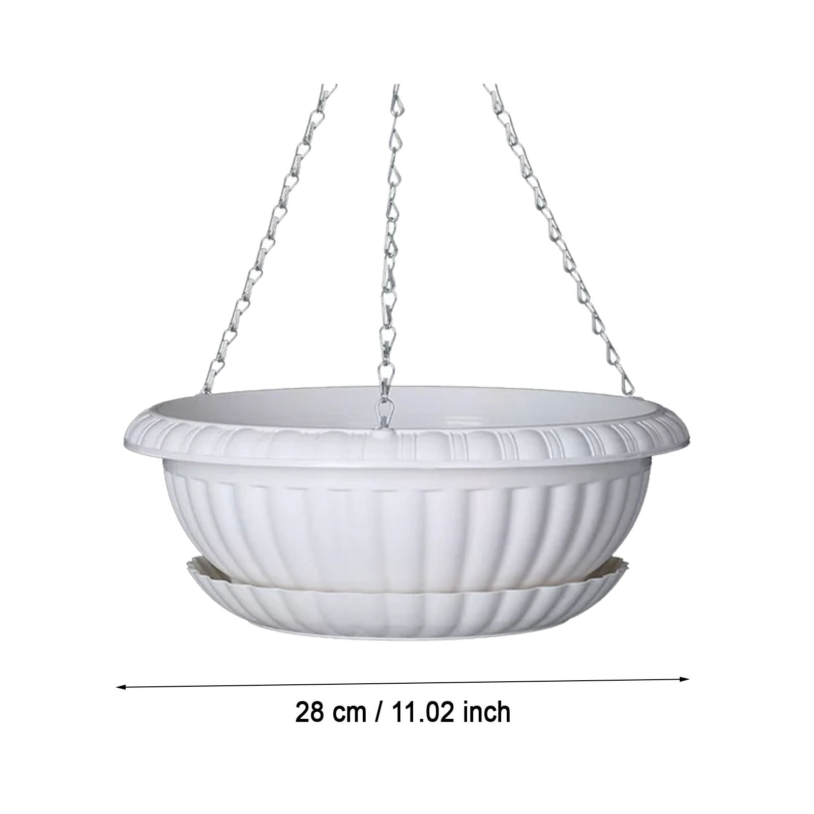 ionze Hanging Planter Self Watering Indoor Outdoor Hanging Plant Pots for Garden Home Decor (White)