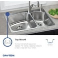 thumbnail image 5 of Dayton Stainless Steel 33" x 22" x 7-1/16", 4-Hole Equal Double Bowl Drop-in Sink, 5 of 8