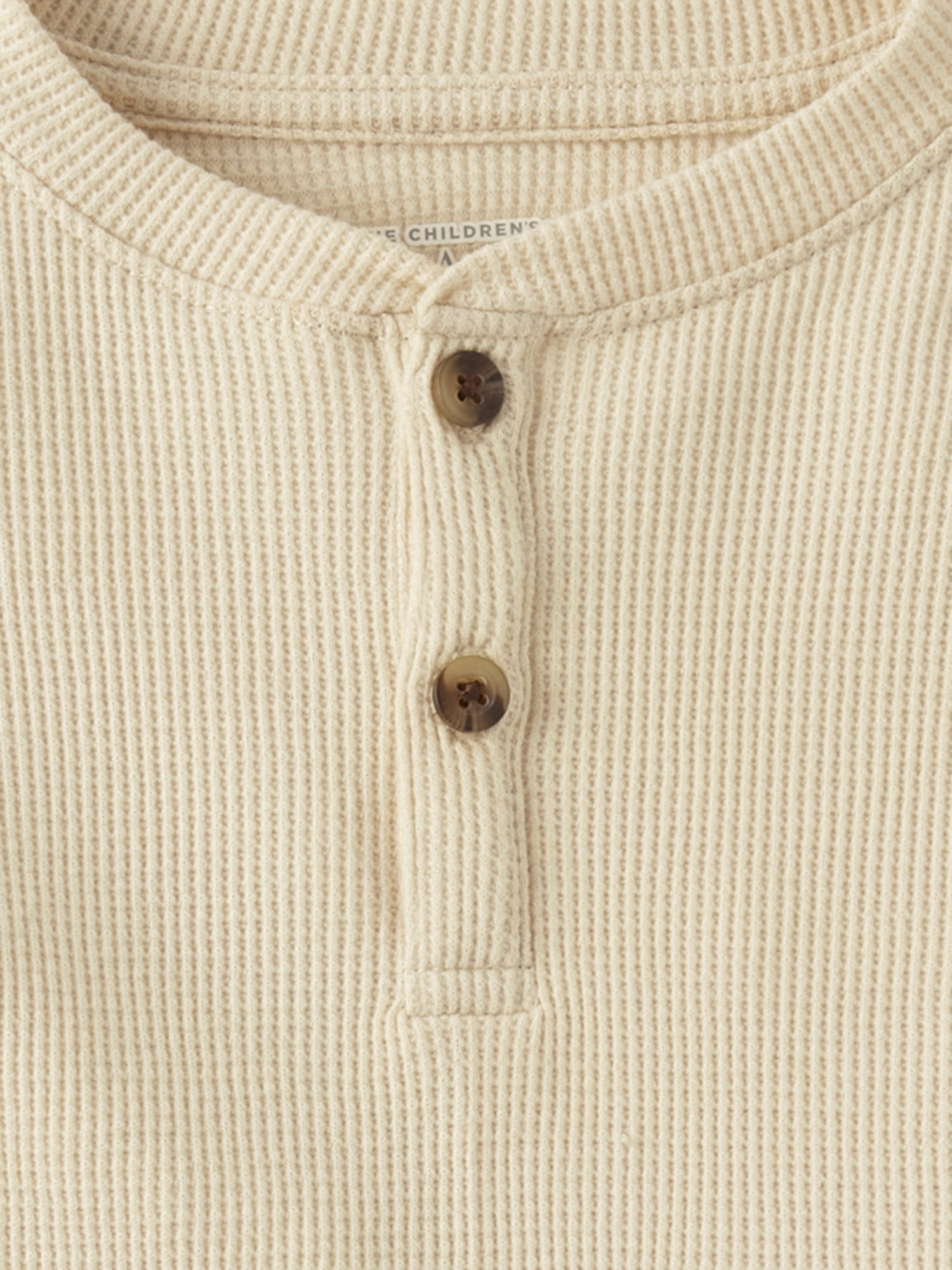 The Children's Place Toddler Boys Long Sleeve Thermal Henley Top, Sizes 6M-5T