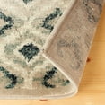 thumbnail image 4 of SUPERIOR Indoor Area Rug or Runner, Jute Backed Rugs for Vintage Floral Floor Decor, Artistic Throw for Office, Living Room, Dining, Kitchen, Bedroom, Entryway, Navan Collection, 2' x 3', Ivory, 4 of 4