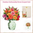 thumbnail image 2 of WaaHome Pop up Mother's Day Card Colorful Dahlia Flower Bouquet, 12 Inch Large Handmade Greeting Cards for Mom, Wife, Grandma, 3D Paper Flower Gift with Envelope & Note Tag, 2 of 7