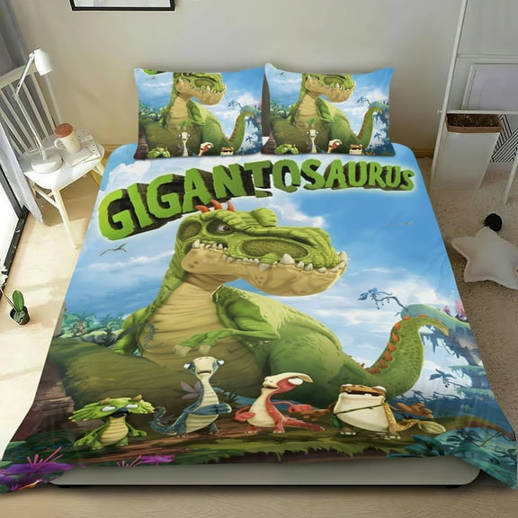 Gigantosaurus-themed Bed Sheet Set Three Piece Set Comfortable And Skin Friendly Unique Design Home Decor Gifts For Family Friends fans36x75Inches（90cm*190cm）
