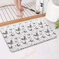 thumbnail image 4 of Black White Butterfly Pattern Bathroom Rugs Mat,Non Slip Microfiber Bathroom Rug,Rubber Backing,Soft Bathroom Mats for Bathroom Floor,Tub and Shower,17x27in(43x68cm), 4 of 5
