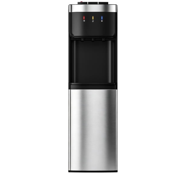 Patiosunny Bottom Loading Water Cooler - No Heavy Lifting, Fits 3-5 Gallon Bottles – Hot, Cold & Room Temperature Water Dispenser with Child Lock, for Home & Office, Black