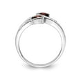 thumbnail image 4 of 9/10 Carat (Ctw) Garnet and White Topaz Two Stone Ring in Sterling Silver for Women, 4 of 6