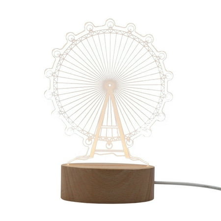 

Night Light 1Pc Ferris Wheel Shape Night Light Bedroom Night Lamp Led Acrylic Bedside Lamp