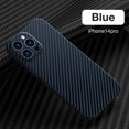 thumbnail image 1 of SaniMore for iPhone 14 Pro 6.1" 2022 Slim Case, Carbon Fiber Support Wireless Charging Shockproof Anti-drop Lens All-inclusive Heavy Duty Protective Anti-fingerprint Magnetic Case, Blue, 1 of 10