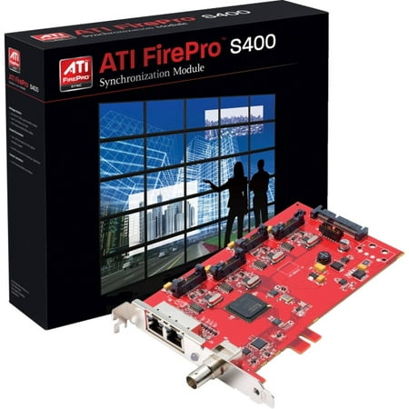 AMD FirePro S400 Synchronization Module - Functions: Synchronization - PCI Express x16 - Frame Lock/Genlock - Network (RJ-45) - PC, Linux - Plug-in