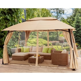 Grand Patio Lawn Pop Up Patio Gazebo With Black Metal Steel Frame