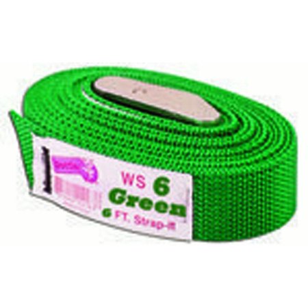 Dottie WS06 Web Strap w/ Buckle, Nylon, 6', Green