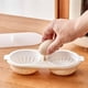 thumbnail image 4 of Tazón de olla de huevos para microondas | Máquina multifuncional de huevos duros y al vapor para desayuno y comida para bebés | Vaporizador rápido de plástico sin BPA | Blanco | Portátil Fácil de, 4 of 7